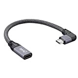Câble de données d'extension USB-C USB 3.1 Type C mâle à Femelle Cablecc à Angle Gauche Droit avec étui pour ...