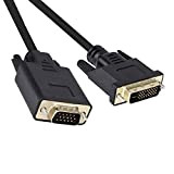 Câble DVI，Adaptateur DVI vers VGA DVI-D 24 + 1 Mâle vers VGA HD 15Pin Mâle Câble Vidéo Double Lien Prise ...