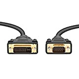 Câble DVI vers VGA, Câble DVI-I 24 + 5 mâle vers VGA mâle 15 broches Câble adaptateur DVI vers VGA ...