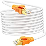 Cable Ethernet 10m Cat 8 Blindé, 40Gbps 2000MHz Cable RJ45 10 Mètres Haut Debit Cable Reseau 26AWG S/FTP PIMF Cable ...