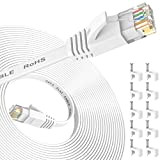 Câble Ethernet 10m, RJ45 Cat 6 Cable réseau, Cable Internet haut débit avec connecteur testeur rj45 pour modem routeur swtich, ...