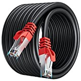 Câble Ethernet 20m Cat 7, Cable RJ45 20 Mètres Haut Débit 10Gbps 600MHz Gigabit LAN Câble Réseau S/FTP Blindé Câble ...