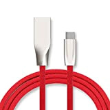 Cable Fast Charge Type C pour HTC 10 Smartphone Android Chargeur 1M USB connecteur Recharge Rapide (Rouge)