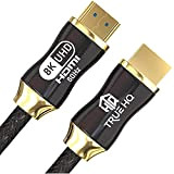 Câble HDMI 2.1 48Gbps de 2M par True HQ™ | Câble tressé Premium 8K Ultra Haute Vitesse avec Ethernet | ...