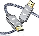Câble HDMI 4k Ultra HD[2m],Câble HDMI 2.0 en Nylon Tressé avec Ethernet 3D,4K et Retour Audio - Vidéo 4K 2160p ...