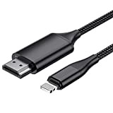 Câble HDMI pour iPhone, câble convertisseur HDMI 2.0m, téléphone/Pad/Pod vers TV, câble de connexion HDMI, iOS 11, 12, 13, 14, ...