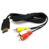 Câble HDMI vers RCA 1080P 1,5 m HDMI mâle vers 3 RCA Audio Video Convertisseur Adaptateur de composants AV pour ...