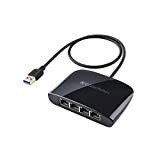 Cable Matters Switch Ethernet Commutateur USB 3.1 vers 4 Ports Gigabit Ethernet (Adaptateur USB Ethernet), Noir