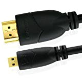 Câble Micro HDMI 1m Basic(Type D) Haut Débit (v 2.0/1.4) Plaqué-or Full 3D Full HD 1080p 4k2k pour tablette Microsoft ...