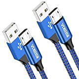 Câble Micro USB, [2 Pack/0.5M+0.5M] Nylon Tressé Micro USB Cable Chargeur Charge Rapide et Synchro pour Android Samsung Galaxy S7 ...