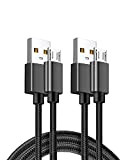 Câble Micro Usb, [3m / Lot de 2] Chargeur USB Câble, Charge Rapide Chargeur en Nylon Tressé Câble Chargeur pour ...