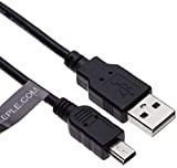 Cable mini USB Cable de conexión Cargador Compatible avec Panasonic NV GS 120, 140, 150, 180, 200, 21, 22, 230, ...
