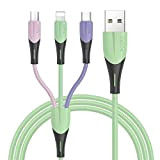 Câble Multi USB, 3 en 1 Câble Universel [1.5M] Chargeur Multi USB de Chargement avec Micro USB Type C Lightning ...