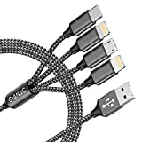 Câble Multi USB,4 en 1 Câble Universel,[1.2M] Multi Chargeur USB Câble de Chargement avec Lightning Câble USB Type C Micro ...