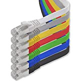 Câble réseau Cat. 7 Gigabit Ethernet LAN, câble ruban, câble plat (RJ45), câble réseau, câble (10 Gbits/) Câble de pose plat ...