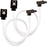 Câble SATA gainé CORSAIR Premium - SATA 6Gbps 30 cm, connecteur à 90°, blanc