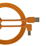 Câble UDG USB 2.0 (A-B) coudé Orange 1M - Câble audio UDG Ultimate Audio optimisé pour les DJ et les ...
