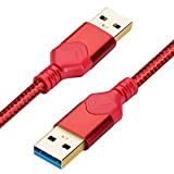 Câble USB 3.0 mâle vers mâle, câble de données haute vitesse USB A vers USB A compatible avec disque dur/refroidisseur ...
