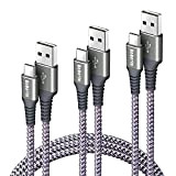 Câble USB C [1m+2m+3m/ Lot de 3] 3A Cable USB C Charge Rapide Nylon Tressé Chargeur Type C pour Samsung ...