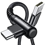 Câble USB C [2M+2M/Lot de 2] 3,1A Charge Rapide Chargeur Type C, AINOPE Nylon Tressé Câble Durable à Angle Droit ...