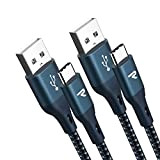 Câble USB C [2m+2m / Lot de 2] 3A Chargeur Type C en Charge Rapide Nylon Tressé Câble Chargeur pour ...