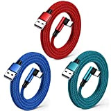 Câble USB C Charge Rapide Cable USB C Type C Charge Rapide Nylon Tressé Câble Durable à Angle Droit Chargeur ...
