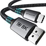 Câble USB C DisplayPort 1.4 8K@60Hz Stouchi 4K@144Hz/120Hz 5K@60Hz 2K@240Hz Thunderbolt 3 vers DisplayPort HBR3 32,4Gbps Type C DP 1.4 ...