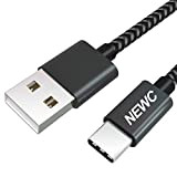 Câble USB C [Lot de 2, 1.5M+1.5M] Tressé Noir en Nylon pour Samsung Galaxy S8/S9/S10/S20/S21/S22/S22+, Huawei, Xiaomi, Honor, Nokia, OnePlus, ...
