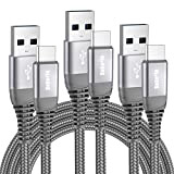 Câble USB C [Lot de 3, 1M+2M+3M], 3A Chargeur USB C Cable USB Type C Charge Rapide Nylon Tressé pour ...