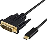 Câble USB-C vers DVI, CableCreation Câble Type C (Thunderbolt 3 Compatible) vers DVI (24+1), Compatible avec MacBook (Pro), Chromebook Pixel, ...