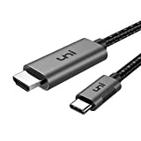 Cable USB C vers HDMI [4K 60Hz] 1.8m, Câble Type C HDMI (Thunderbolt 3) Tresse en Nylon-Compatible pour iPad Pro, ...