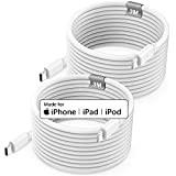 Câble USB C vers Lightning 3M 2Pack[Certifié Apple MFi], Poukey Câble iPhone USB C Câble Chargeur iPhone Charge Rapide PD ...