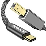 Câble USB C vers USB 2.0 Type B - Câble d'imprimante USB C - Câble de scanner en nylon compatible ...