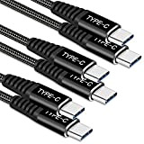 Câble USB C vers USB C[1M+2M+2M/Lot de 3],Cable USB Type C Charge Rapide Power Delivery Nylon Tressé pour Samsung Galaxy ...