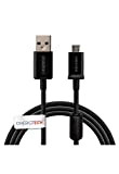 Câble USB chargeur de batterie pour Pyle Pwpbt30bk résistant aux éclaboussures enceinte Bluetooth avec lampe de poche, radio FM et ...