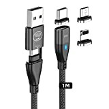 Câble USB magnétique Charge rapide Type C 5 A/100 W - 1 m - Portables Tablet mobile, (6 combinaisons) USB ...