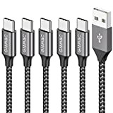 Câble USB Type C, [0.25m 0.5m 1m 2m 3m/ Lot de 5] 3A Cordon Type C Synchro Charge Rapide Chargeur ...