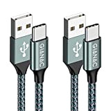 Câble USB Type C, [Lot de 2, 1M] USB Cable Type C en Nylon Tressé Chargeur USB C Connecteur pour ...