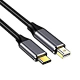 Câble USB Type-C Mâle vers Mini DisplayPort, 4K 60Hz 1,8 m Câble de Conversion Vidéo USB C vers Mini DP ...