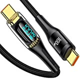 Câble USB Type C, PD 100 W 5 A Cable USB C vers USB C Charge Rapide QC 4.0 Affichage ...