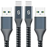 Câble USB Type C Syncwire - [Lot de 2] Câble USB C 3.0 en Nylon Tressé Charge Rapide pour Samsung ...