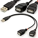Câble USB Y Splitter Adaptateur Hub USB 2.0 Power Enhancer 1 Homme 2 Chargeur de données femelle Extension de câble ...