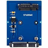 CableCC Adaptateur de disque dur PCI-E mSATA SSD vers SATA 3.0 22 broches 2,5"