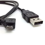 Cablecc Câble de données Micro USB mâle vers USB mâle coudé à 90 degrés pour i9500 N7100
