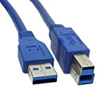 Cablecc Câble USB 3.0 standard A mâle vers B mâle pour disque dur externe 1 m