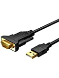 CableCreation Adaptateur USB vers RS232, Câble USB 2.0 Mâle vers RS232 DB9 Mâle, pour Les PC Windows 11/10/8.1/8 /7, Vista, ...