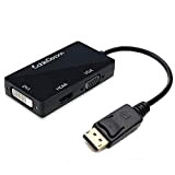 CABLEDECONN 3 en 1 DisplayPort DP vers HDMI/DVI/VGA Male à Femelle Cable Adaptateur Convertisseur
