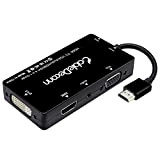 Cabledeconn Câble Adaptateur-convertisseur HDMI vers VGA DVI HDMI avec Audio 3,5 mm Micro USB pour Ordinateur Portable HDMI etc. Connexion ...
