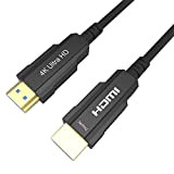 CableDeconn Câble HDMI Fibre Optique 4Kx2K@60Hz 18Gbps Ultra Haute Vitesse HD,Conforme à la Norme HDMI Câble Optique HDMI Flexible Ultra-Plat ...