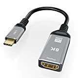 CABLEDECONN USB 3.1 Type-C to HDMI 8K 2.1 Cable 25cm Male to Female 8K@60Hz 4K@120Hz UHD HDR High Speed 48Gbps ...